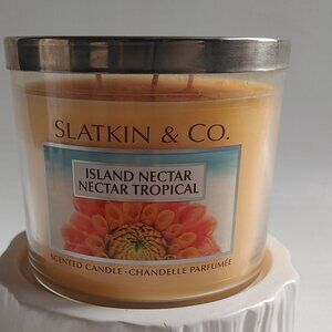 Vintage Slatkin and Co. ISLAND NECTAR Tropical Scent Three Wick Candle BBW BNIP